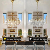Round Gold Branch Raindrop Pendant Light - Hans Lumiere