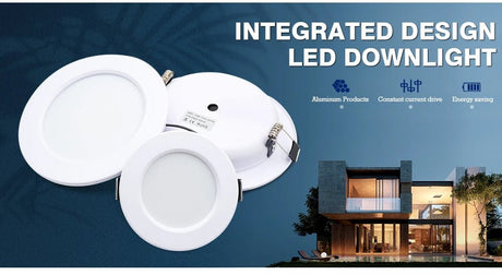 Round Recessed LED Downlight 5W to 18W, Warm or Cool White, 12V 24V 110V 220V, 1-10 Pack - Hans Lumiere