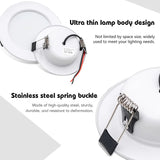 Round Recessed LED Downlight 5W to 18W, Warm or Cool White, 12V 24V 110V 220V, 1-10 Pack - Hans Lumiere
