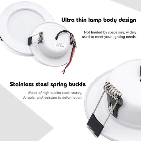 Round Recessed LED Downlight 5W to 18W, Warm or Cool White, 12V 24V 110V 220V, 1-10 Pack - Hans Lumiere