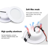 Round Recessed LED Downlight 5W to 18W, Warm or Cool White, 12V 24V 110V 220V, 1-10 Pack - Hans Lumiere