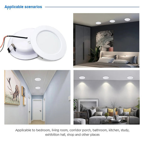 Round Recessed LED Downlight 5W to 18W, Warm or Cool White, 12V 24V 110V 220V, 1-10 Pack - Hans Lumiere
