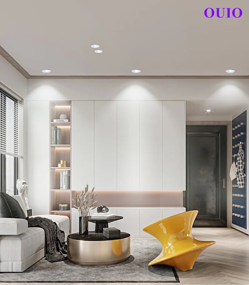 Round Recessed LED Downlight – Anti-Glare Dimmable COB Ceiling Light - Hans Lumiere