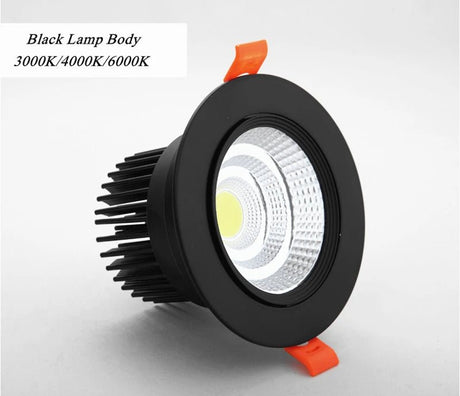 Round Recessed LED Downlight – Anti-Glare Dimmable COB Ceiling Light - Hans Lumiere
