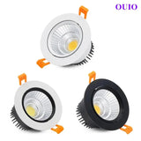 Round Recessed LED Downlight – Anti-Glare Dimmable COB Ceiling Light - Hans Lumiere