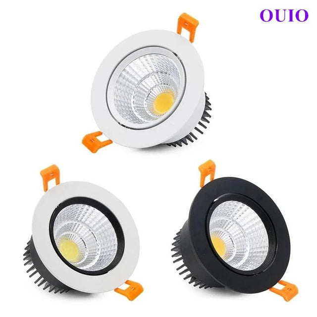 Round Recessed LED Downlight – Anti-Glare Dimmable COB Ceiling Light - Hans Lumiere