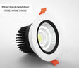 Round Recessed LED Downlight – Anti-Glare Dimmable COB Ceiling Light - Hans Lumiere