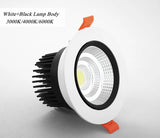 Round Recessed LED Downlight – Anti-Glare Dimmable COB Ceiling Light - Hans Lumiere