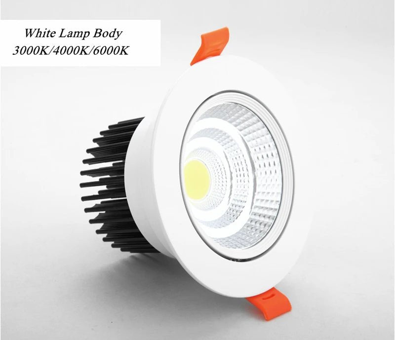 Round Recessed LED Downlight – Anti-Glare Dimmable COB Ceiling Light - Hans Lumiere