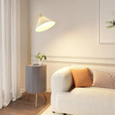 Round Smart LED Nightstand With Lamp & Wireless Charging Station (USB & AC Port) - Hans Lumiere