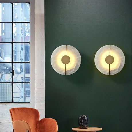 Scandinavian Luxury Circular Marble Wall Lamp - Hans Lumiere