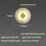 Scandinavian Luxury Circular Marble Wall Lamp - Hans Lumiere