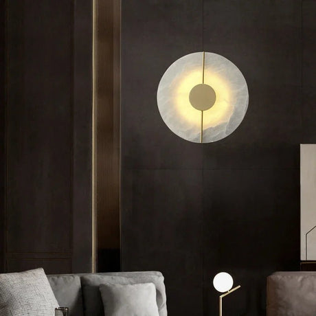 Scandinavian Luxury Circular Marble Wall Lamp - Hans Lumiere