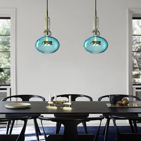 Scandinavian Macaron Stained Glass Chandelier - Hans Lumiere