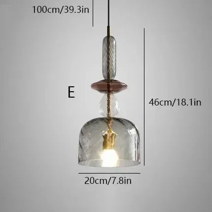Scandinavian Macaron Stained Glass Chandelier - Hans Lumiere