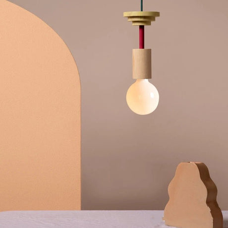 Scandinavian Wood LED Pendant Light – Kitchen Hanging Lamp - Hans Lumiere