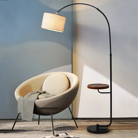 Scandinavian Wooden Study Standing Floor Lamp - Hans Lumiere