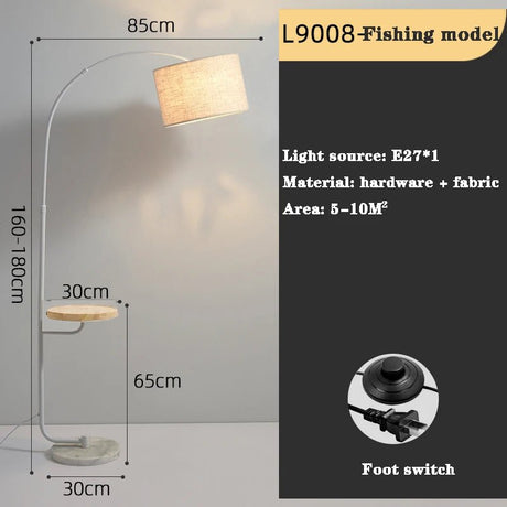 Scandinavian Wooden Study Standing Floor Lamp - Hans Lumiere