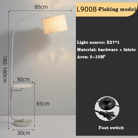 Scandinavian Wooden Study Standing Floor Lamp - Hans Lumiere