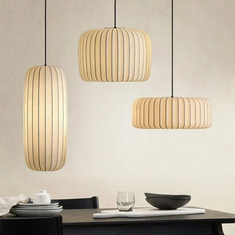 Silk Chandelier – Japanese Wabi Sabi Pendant Light - Hans Lumiere