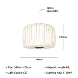 Silk Chandelier – Japanese Wabi Sabi Pendant Light - Hans Lumiere