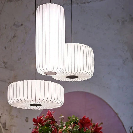 Silk Chandelier – Japanese Wabi Sabi Pendant Light - Hans Lumiere