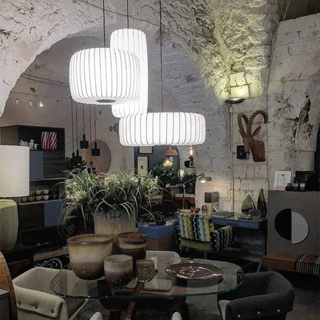 Silk Chandelier – Japanese Wabi Sabi Pendant Light - Hans Lumiere