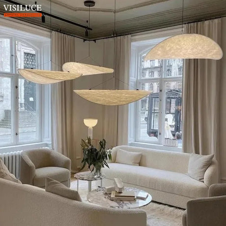 Silk Fabric Hand Made LED Pendant Light - Hans Lumiere