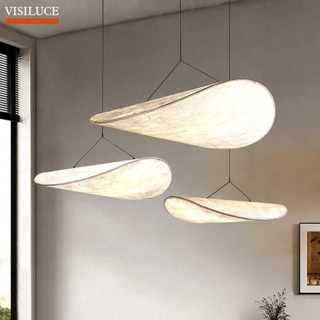 Silk Fabric Hand Made LED Pendant Light - Hans Lumiere