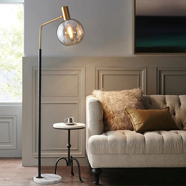 Simple Modern Glass LED Standing Lamp - Hans Lumiere