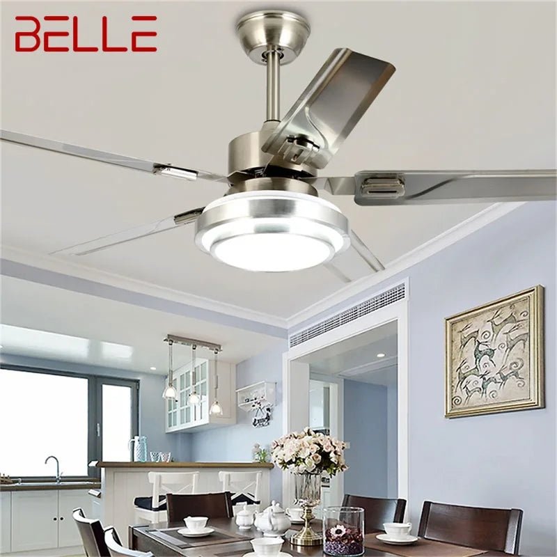Simple Modern LED Ceiling Fan Light With Remote Control - Hans Lumiere