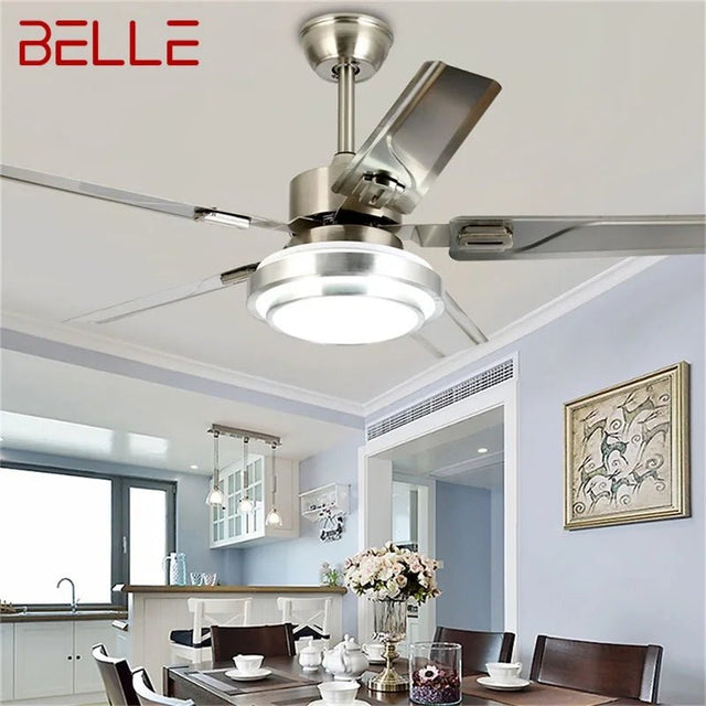 Simple Modern LED Ceiling Fan Light With Remote Control - Hans Lumiere