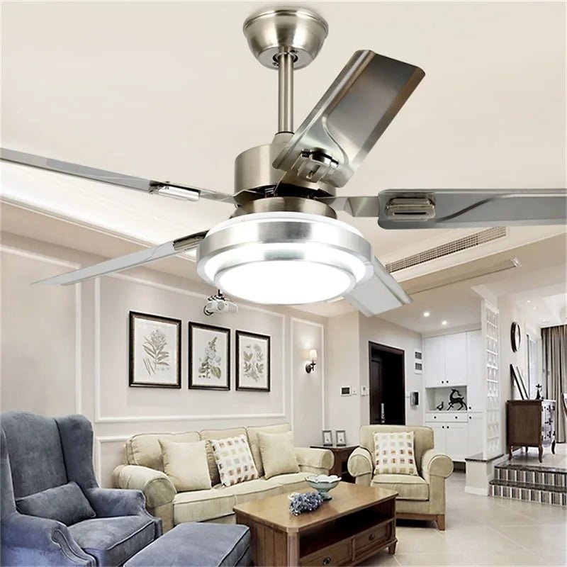 Simple Modern LED Ceiling Fan Light With Remote Control - Hans Lumiere
