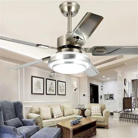Simple Modern LED Ceiling Fan Light With Remote Control - Hans Lumiere