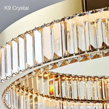 Simple Modern Remote Control Crystal Circle LED Ceiling Lamp - Hans Lumiere