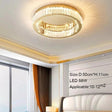 Simple Modern Remote Control Crystal Circle LED Ceiling Lamp - Hans Lumiere