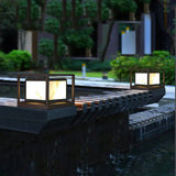 Simple Outdoor Laminated Marble Solar Lawn Lamp - Hans Lumiere