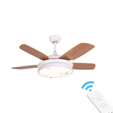 Simple Wood LED Ceiling Fan With Lights Remote Control - Hans Lumiere