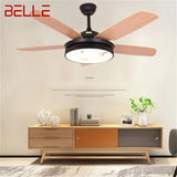 Simple Wood LED Ceiling Fan With Lights Remote Control - Hans Lumiere