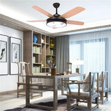 Simple Wood LED Ceiling Fan With Lights Remote Control - Hans Lumiere