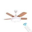 Simple Wood LED Ceiling Fan With Lights Remote Control - Hans Lumiere