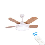 Simple Wood LED Ceiling Fan With Lights Remote Control - Hans Lumiere