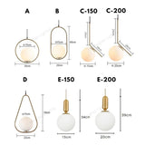 Single Head Nordic LED Chandeliers - Hans Lumiere