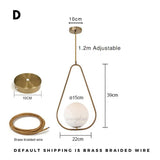 Single Head Nordic LED Chandeliers - Hans Lumiere