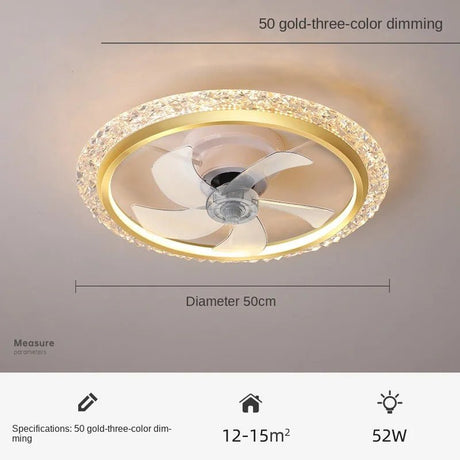 Smart Ceiling Fan LED Ceiling Lamp With Dimmer And Remote Control - Hans Lumiere