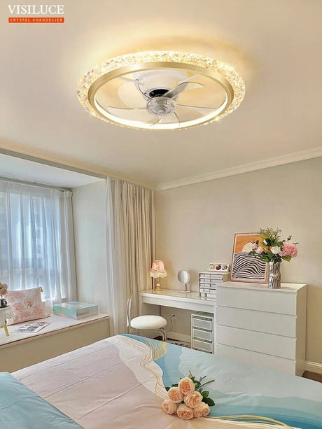 Smart Ceiling Fan LED Ceiling Lamp With Dimmer And Remote Control - Hans Lumiere