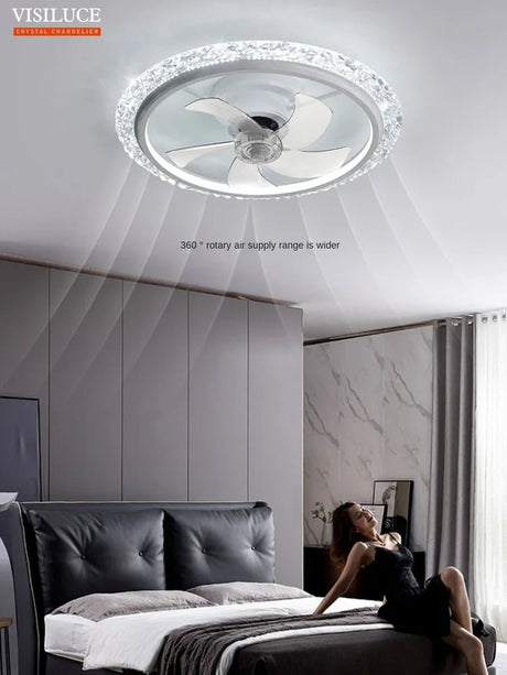 Smart Ceiling Fan LED Ceiling Lamp With Dimmer And Remote Control - Hans Lumiere