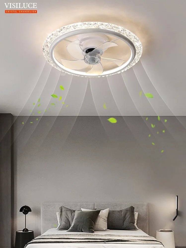 Smart Ceiling Fan LED Ceiling Lamp With Dimmer And Remote Control - Hans Lumiere