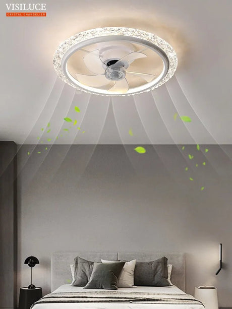 Smart Ceiling Fan LED Ceiling Lamp With Dimmer And Remote Control - Hans Lumiere