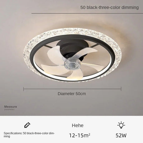 Smart Ceiling Fan LED Ceiling Lamp With Dimmer And Remote Control - Hans Lumiere